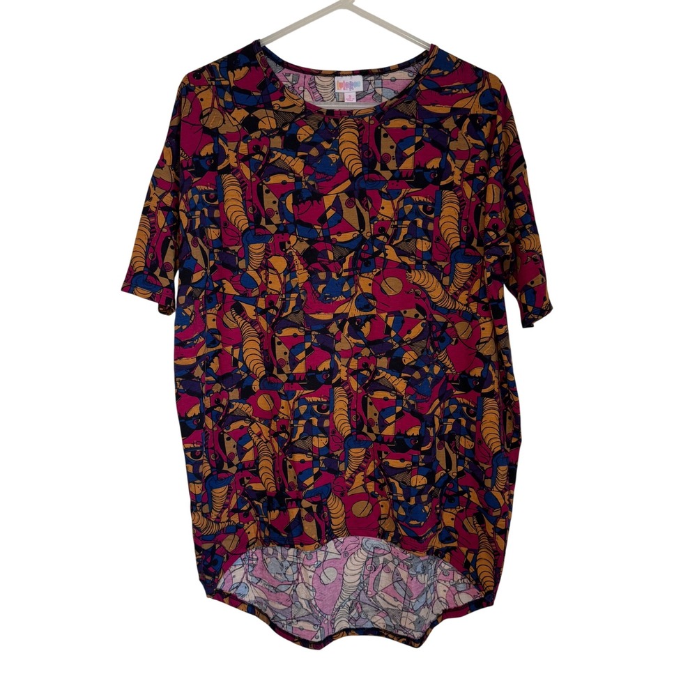 NWOT LuLaRoe Irma Oversized Tunic Top Women's Size Small Multicolor Geometric
